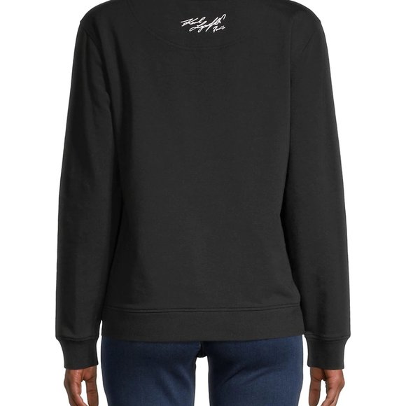 Karl Lagerfeld Paris Sunset Eiffel Cotton-Blend Sweatshirt - Picture 2 of 14